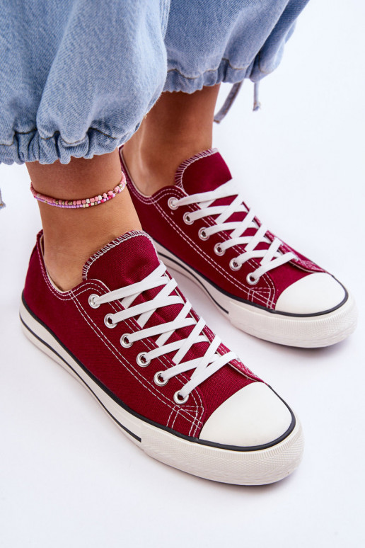 Chaussures de sport pour femmes de style classique de couleur bordeaux Vegas Chaussures de sport pour femmes de style classique de couleur bordeaux Vegas