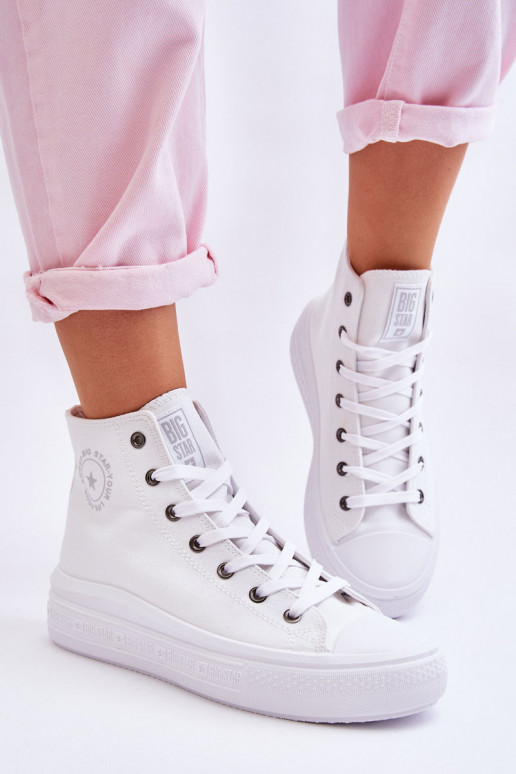 chaussures de loisirs avec semelle Big Star LL274A183 couleur blanche