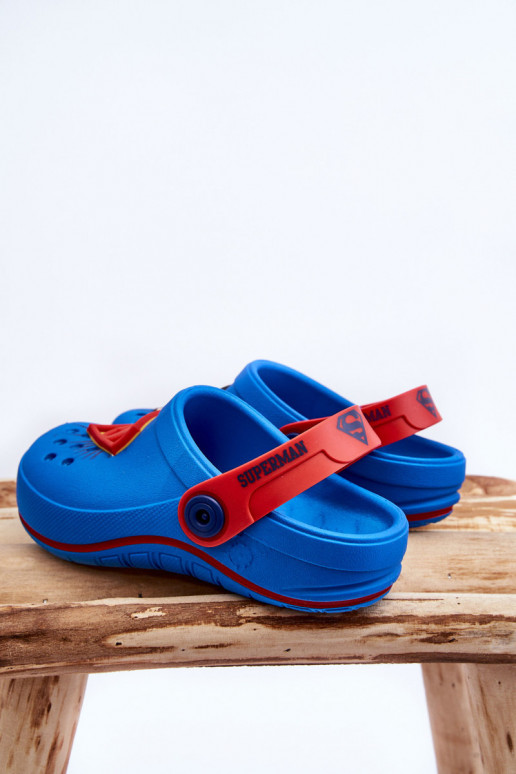 Chaussons enfant façon croco Superman Grendene Kids JJ385004 bleu