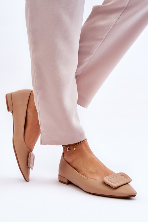 Ballerines modèle classique avec ornements beige Rivea