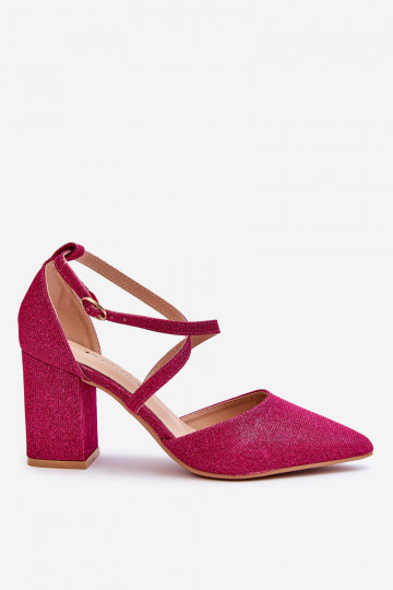 Chaussures à talons hauts brillantes en rose Galaxy 2