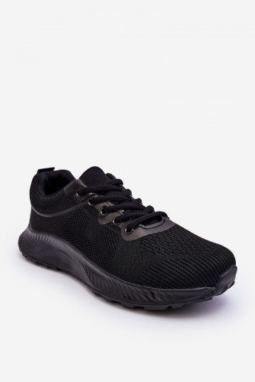 Chaussures de style sport modèle classique à lacets de couleur noire Jasper