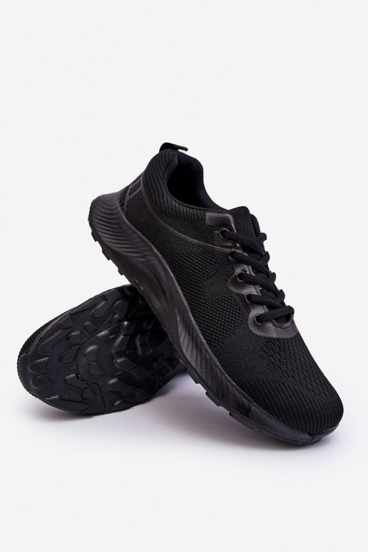 Chaussures de style sport modèle classique à lacets de couleur noire Jasper
