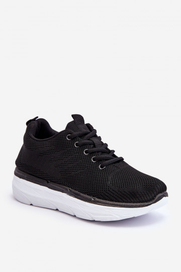 Chaussures de sport à lacets de couleur noire Lavarone
