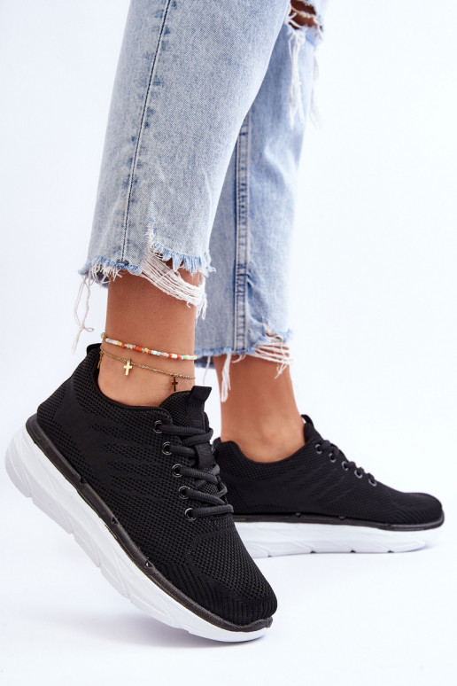 Chaussures de sport à lacets de couleur noire Lavarone Chaussures de sport à lacets de couleur noire Lavarone