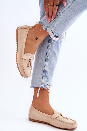 Mocassins classiques en daim beige Good Time 2