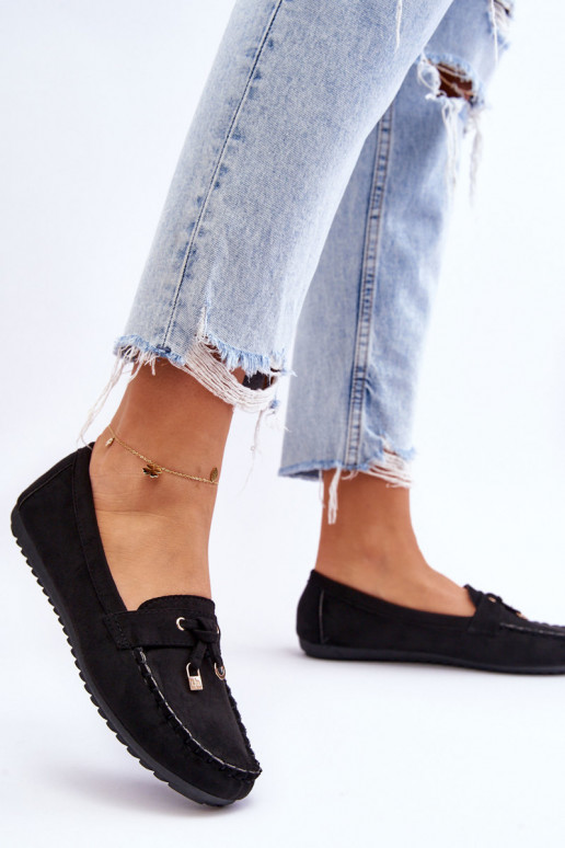 Mocassins classiques en daim noirs Good Time Mocassins classiques en daim noirs Good Time