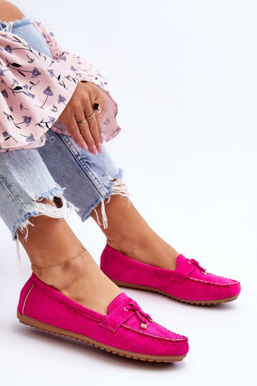 Mocassins classiques en daim rose Good Time Mocassins classiques en daim rose Good Time