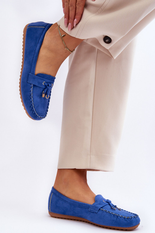 Mocassins classiques en daim bleu Good Time Mocassins classiques en daim bleu Good Time