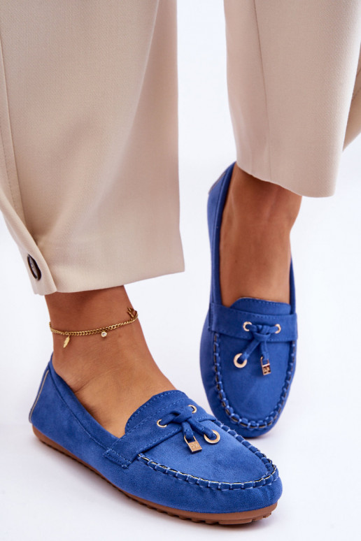 Mocassins classiques en daim bleu Good Time Mocassins classiques en daim bleu Good Time
