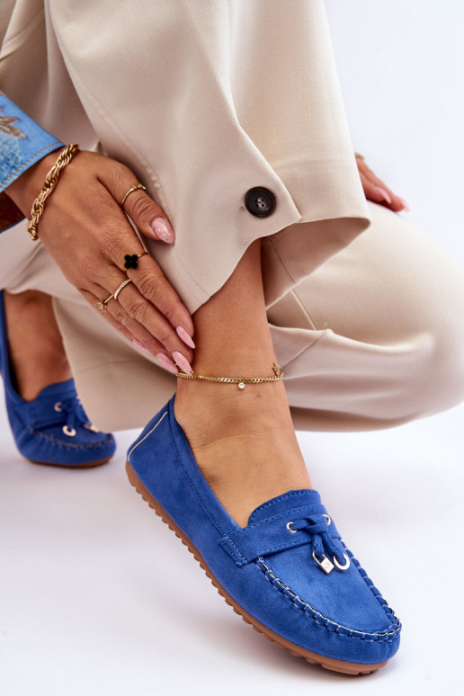 Mocassins classiques en daim bleu Good Time
