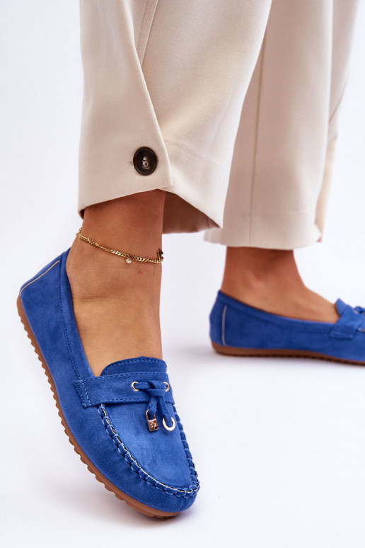 Mocassins classiques en daim bleu Good Time Mocassins classiques en daim bleu Good Time