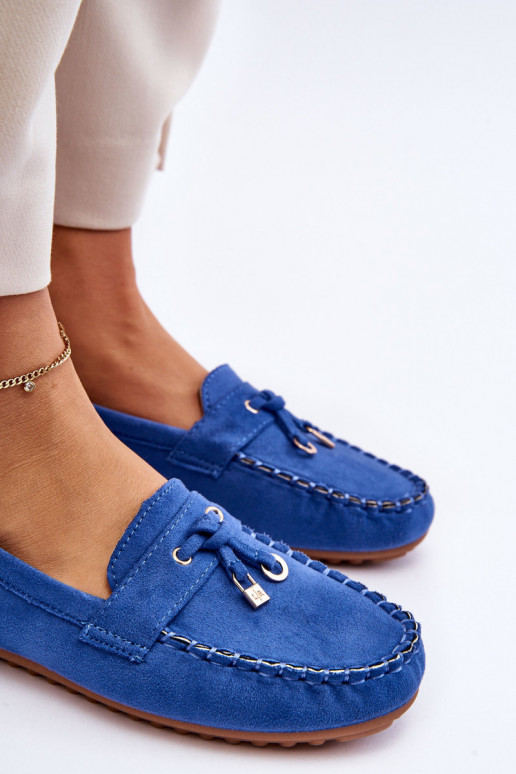 Mocassins classiques en daim bleu Good Time Mocassins classiques en daim bleu Good Time