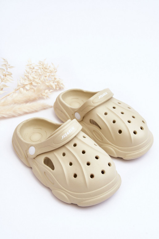 Tongs pour enfants comme Crocs beige Cloudy Tongs pour enfants comme Crocs beige Cloudy