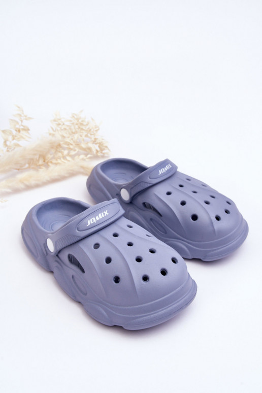 Chaussons type Crocs enfant bleu Cloudy