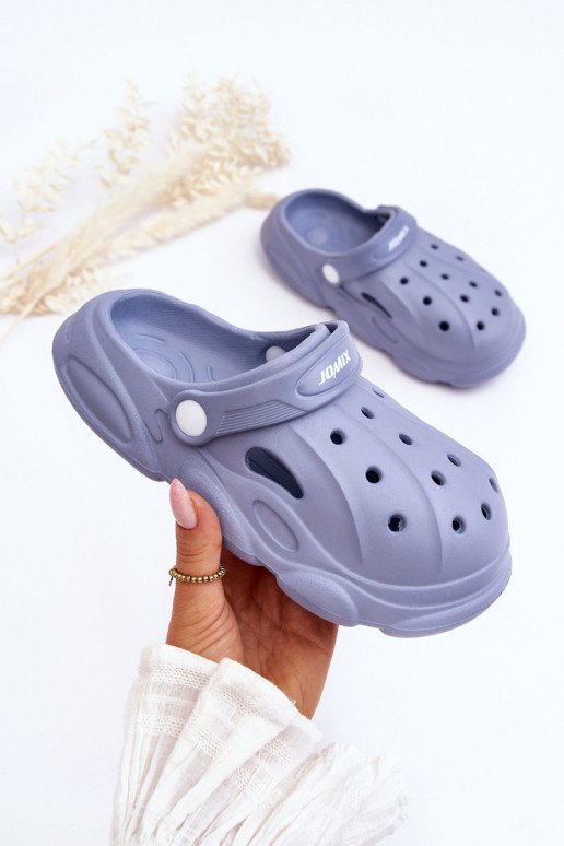 Chaussons type Crocs enfant bleu Cloudy