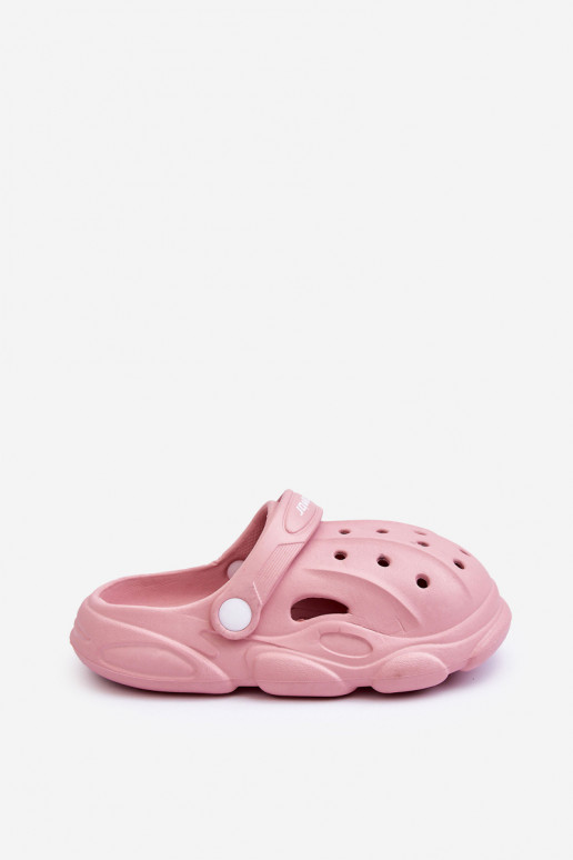 Chaussons enfant type Crocs rose Nuageux