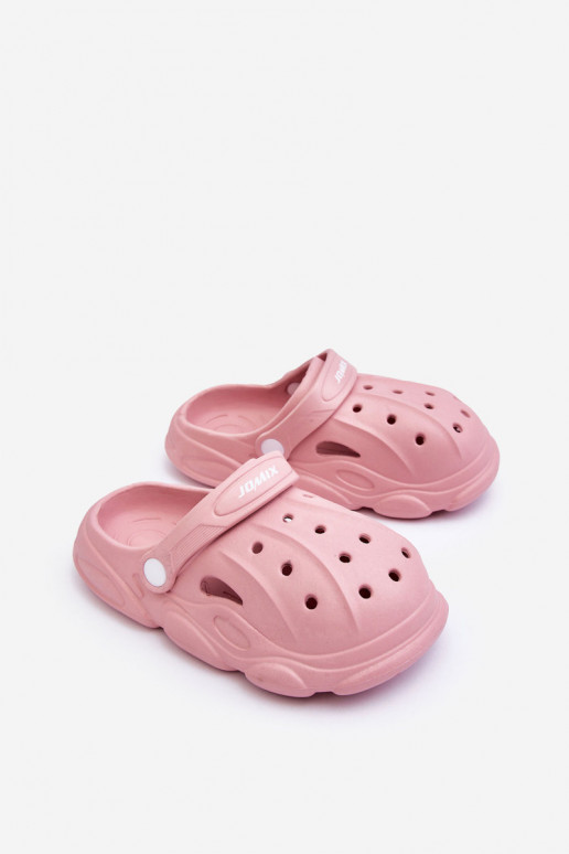 Chaussons enfant type Crocs rose Nuageux
