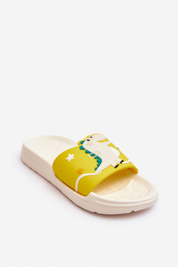 Chaussons enfant T-Rex beige Bernis