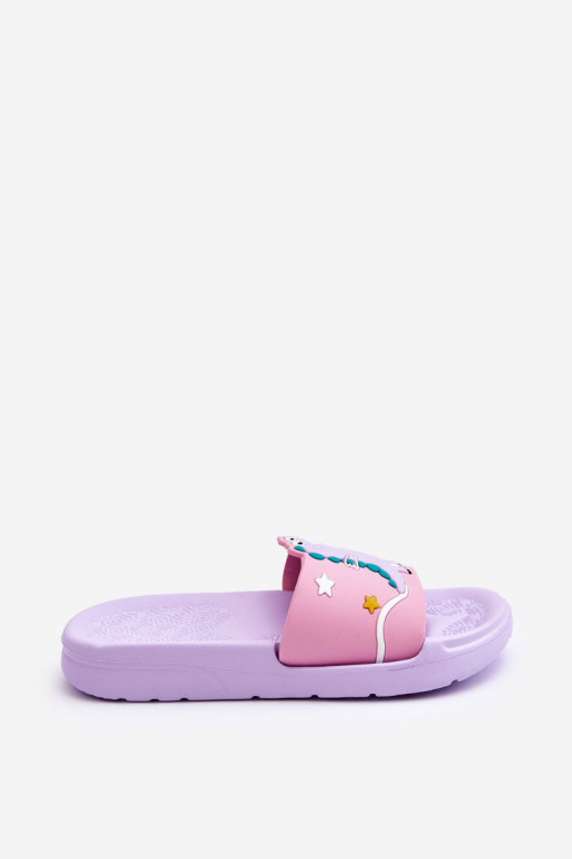 Chaussons enfant T-Rex couleur Violet Bernis