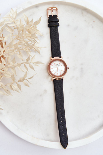 Montre femme en cuir Giorgio&Dario couleur noir 2