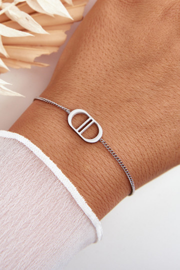 Bracelet en acier inoxydable argenté