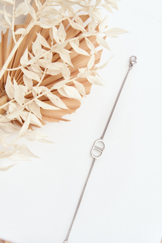 Bracelet en acier inoxydable argenté