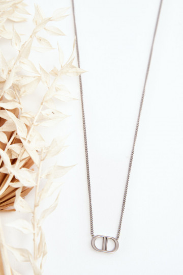 Collier en acier inoxydable de couleur argent