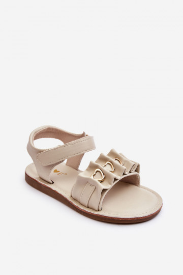 Sandales enfant à fermetures adhésives beige Havane