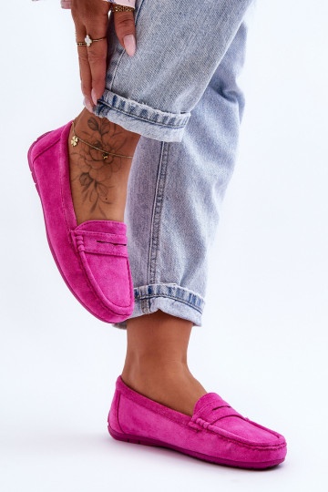 Mocassins élégants en daim de couleur rose Lenvie