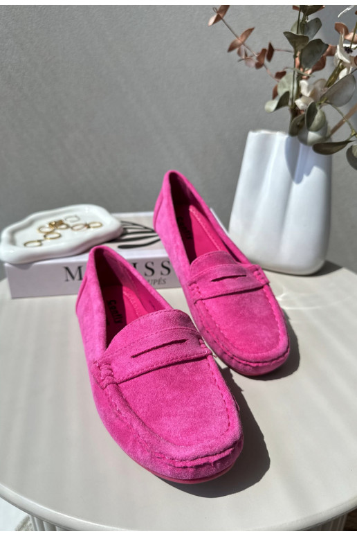 Mocassins élégants en daim de couleur rose Lenvie