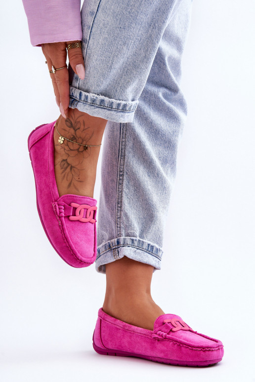 Mocassins suède rose Rabell Mocassins suède rose Rabell