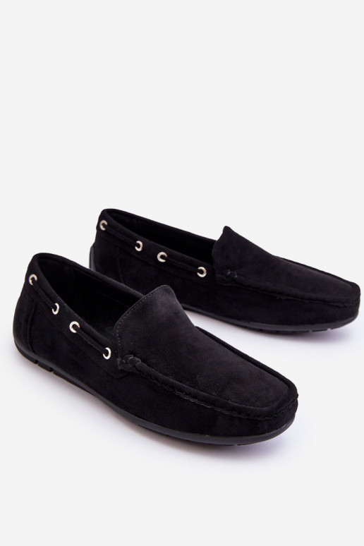 Mocassins pour hommes en daim noir Rayan Mocassins pour hommes en daim noir Rayan