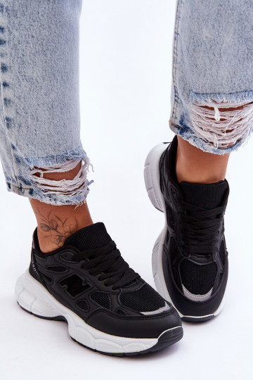 baskets avec mesh de couleur noire Venice 2