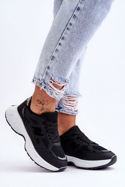 baskets avec mesh de couleur noire Venice