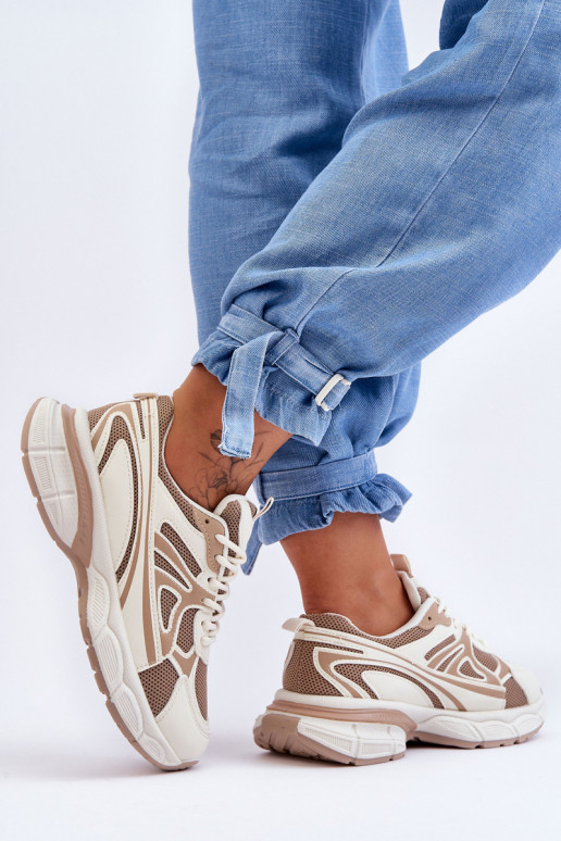baskets à lacets couleur beige Emare baskets à lacets couleur beige Emare