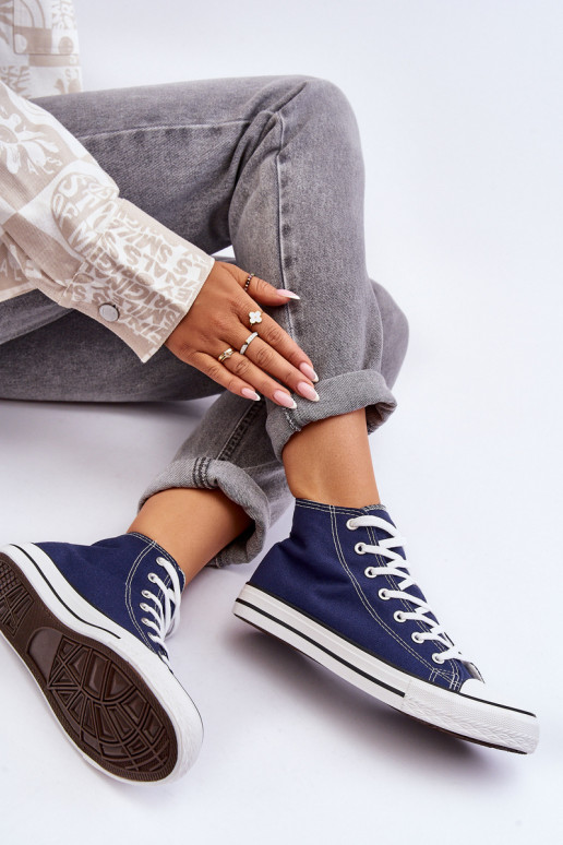 Baskets modèle classique de couleur bleu foncé par Remos