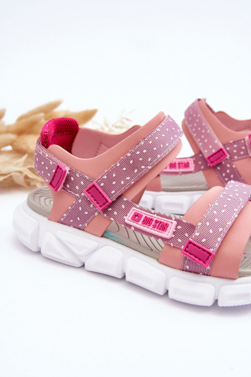 Sandales enfant avec attaches adhésives Big Star LL374202 couleur rose