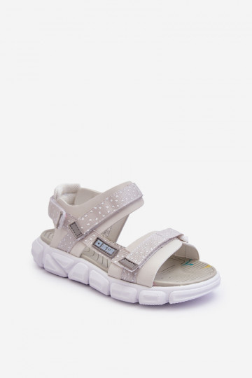 Sandales enfant à fermetures adhésives Big Star LL374201 Couleur blanc-argent