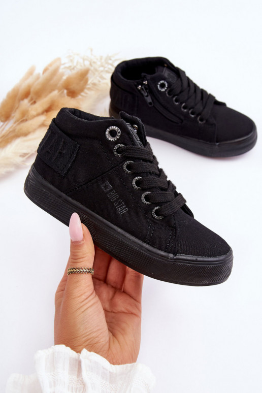 Chaussures de loisirs modèle classique pour enfants avec semelle Big Star LL374001 couleur noire Chaussures de loisirs modèle classique pour enfants avec semelle Big Star LL374001 couleur noire