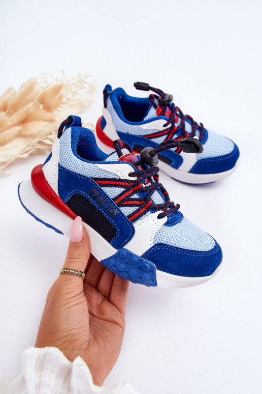 Chaussures de sport pour enfants, système de mousse à mémoire de forme Big Star LL374220, couleur bleue