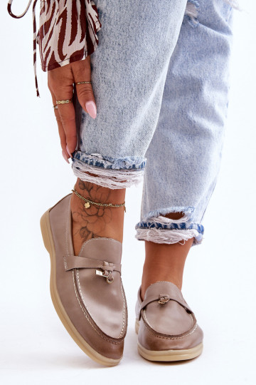 Mocassins pour femmes modèle classique de couleur grise Cortez