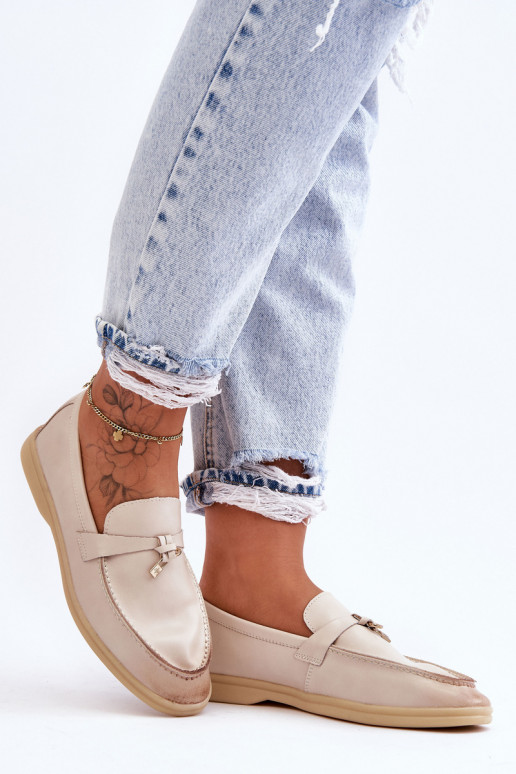 Mocassins femme modèle classique beige Cortez Mocassins femme modèle classique beige Cortez