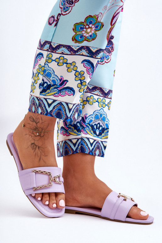 Modèle classique Chaussons avec ornements Couleur Violet Impressionnant Modèle classique Chaussons avec ornements Couleur Violet Impressionnant