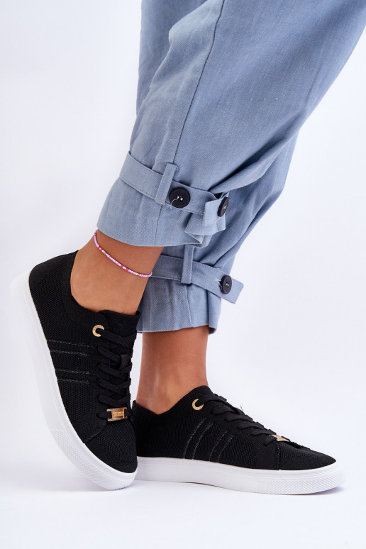 chaussures de loisirs à lacets de couleur noire Etna chaussures de loisirs à lacets de couleur noire Etna