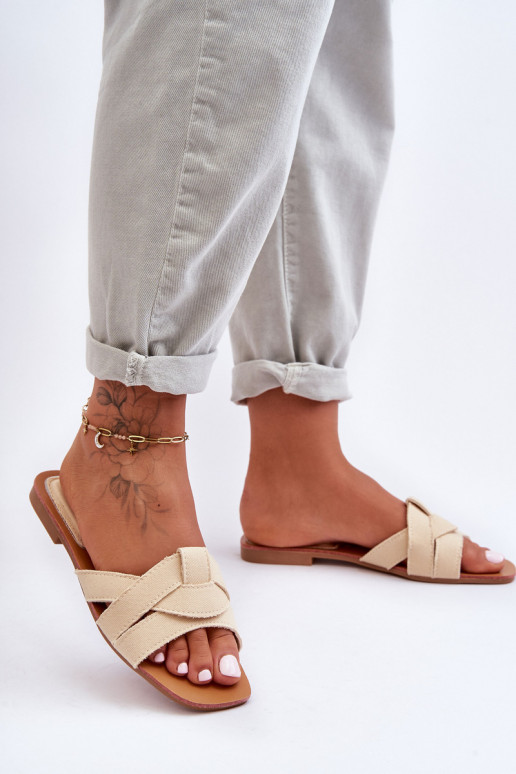 Chaussons beiges Aversa Chaussons beiges Aversa