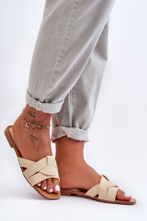 Chaussons beiges Aversa