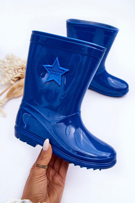 Chaussures en caoutchouc pour enfants de couleur bleue Malvi
