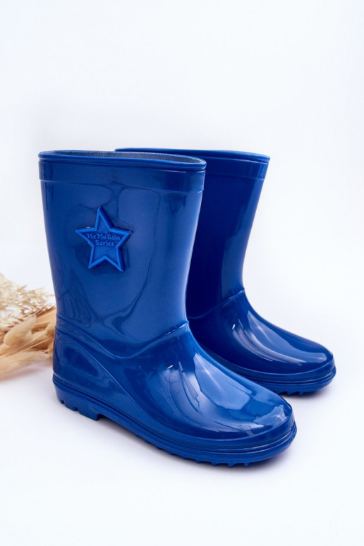 Chaussures en caoutchouc pour enfants de couleur bleue Malvi