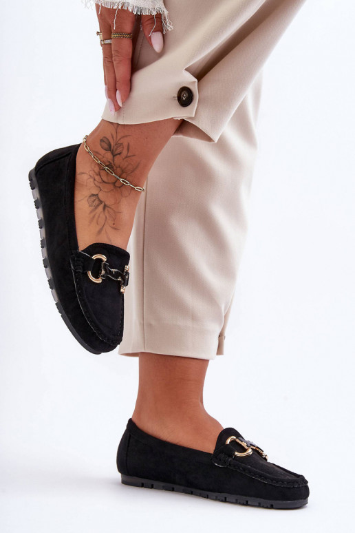 Mocassins en daim avec ornements de couleur verte Dionira